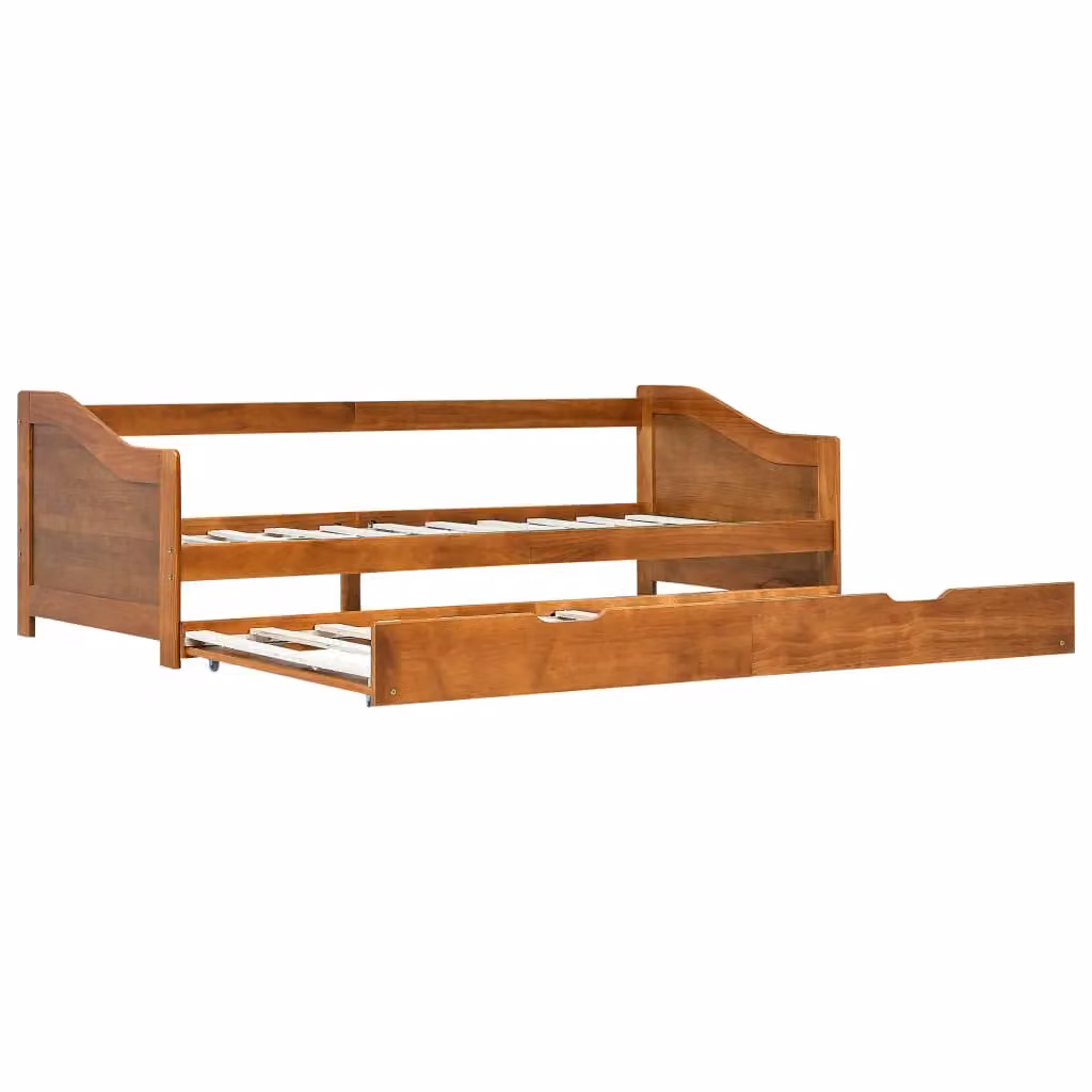 Berkfield Home Pull-out Sofa Bed Frame in Honey Brown Pinewood, W: 90 cm, L: 200 cm – 2