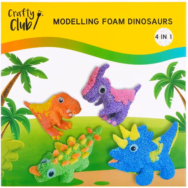 Crafty Club Multicolour Modelling Foam Dinosaurs