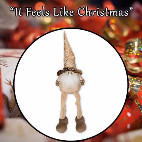 VFM e-Store Gold Christmas Santa Decoration, H 48 cm x W 14 cm – 6