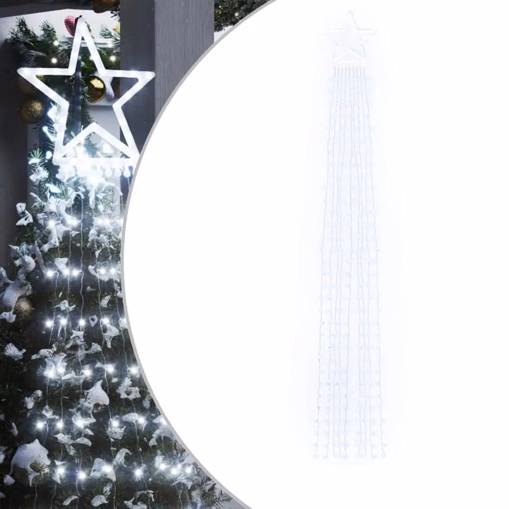 Berkfield Home Christmas Tree Lights with 320 Cold White LEDs, 375 cm – 2