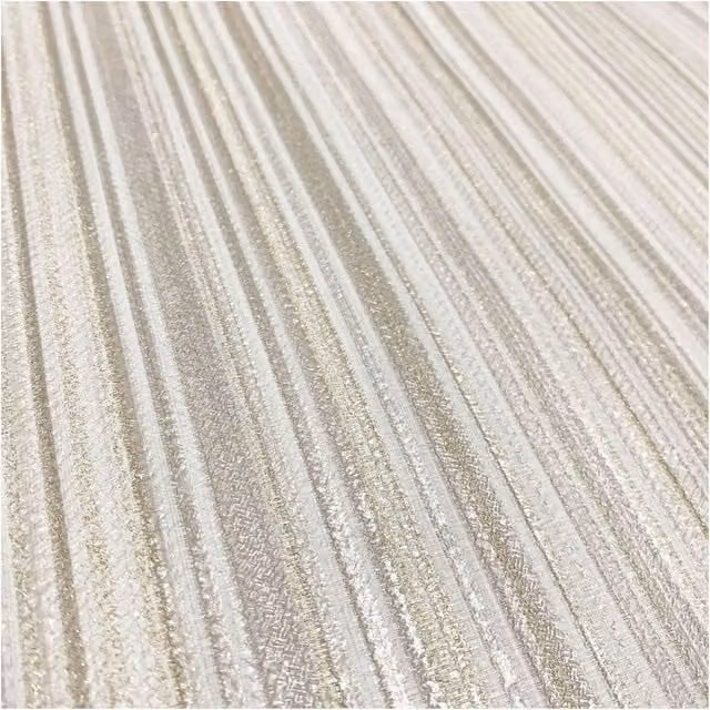 Muriva Venezia Striped Abstract Vinyl Wallpaper in Beige and Sand