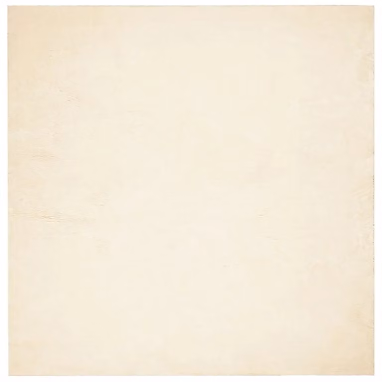 Berkfield Home HUARTE Square Short Pile Washable Rug in Beige, W/D/H: 120 x 120 x 1 cm