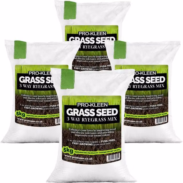 ProKleen 3 Way Ryegrass Mix Lawn Seed, Fast Germination and Multi-Resistant, 20kg