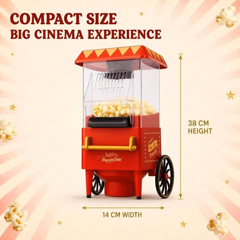 PAWNORA Retro Cinema Hot Air Popcorn Maker in Red – 2