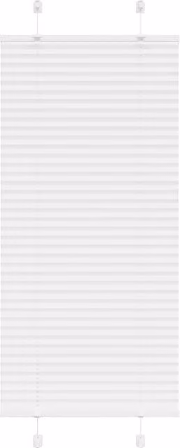 Berkfield Home White Single Pleat Polyester Fabric Blind, W: 55 cm, H: 100 cm