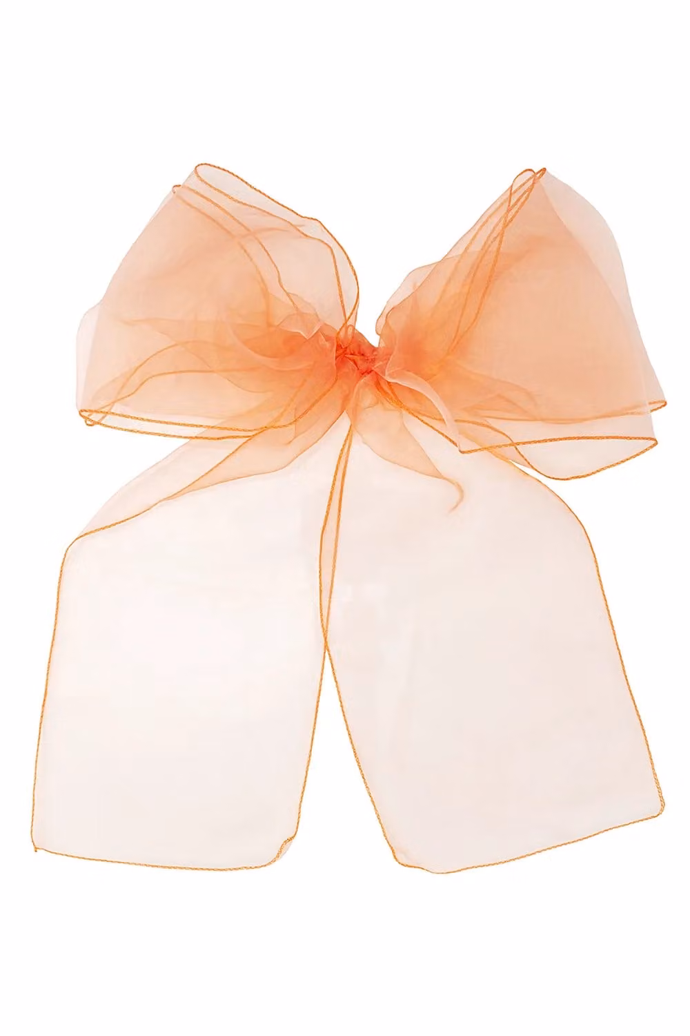 Neel Blue Organza Chair Sashes in Orange for Party Decoration, W/H: 17 x 280 cm – 3