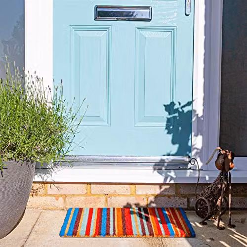 Nicola Spring Striped Coir Door Mat, Multicolour, W: 90 cm, D: 60 cm – 2