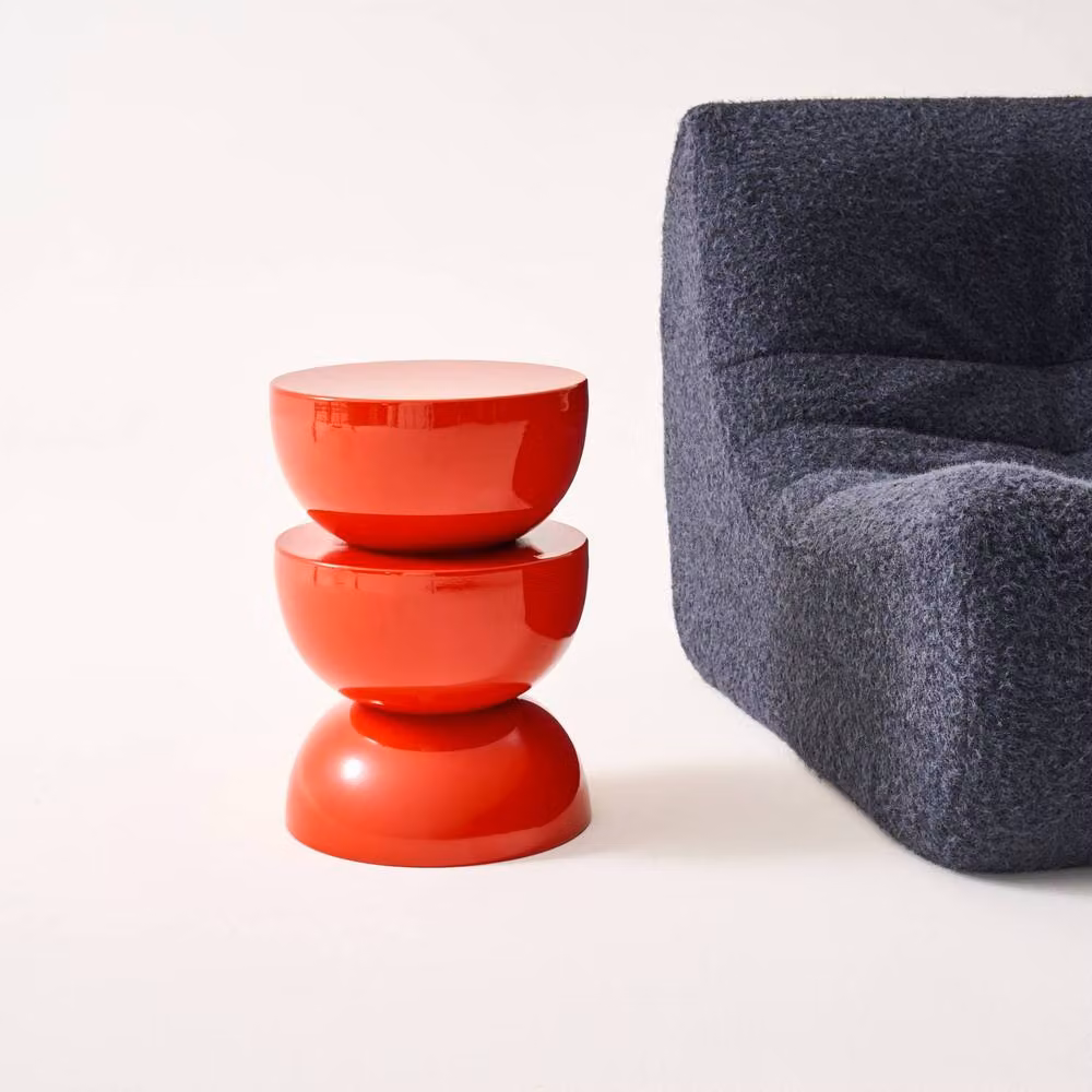 sweeek Metal Coffee Table, Side Table or Bedside Table with Glossy Finish in Coral – 3