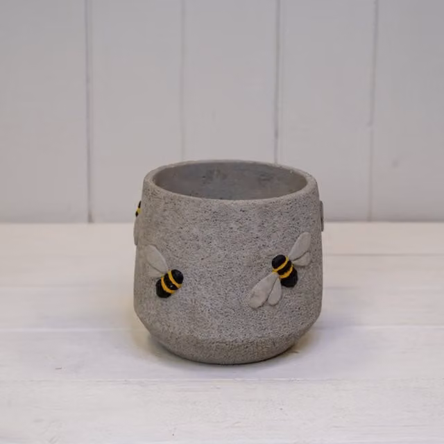 KDMD Rustic Grey Concrete Bee Planter