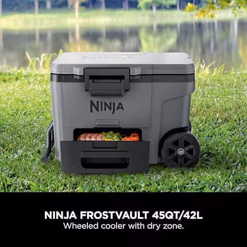 Ninja FrostVault Heavy-Duty Insulated Wheeled Cooler Box, Grey – 2