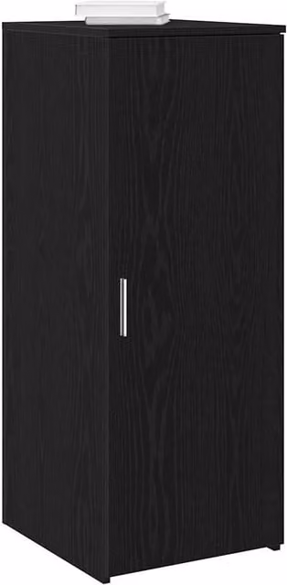 Berkfield Home Wall Mounted Black Storage Cabinet with Hinged Doors, W/D/H: 40 x 45 x 103.5 cm