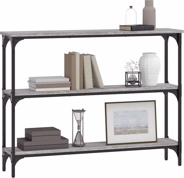 Berkfield Home Decorative Console Table in Grey Sonoma, W/D/H: 100 x 22.5 x 75 cm – 1