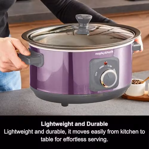 Morphy Richards Accents 3.5L Sear and Stew Slow Cooker, Purple – 2