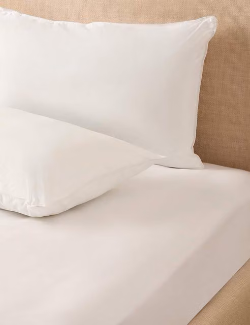 M&S 2 Pack Smart Wash & Dry Medium Breathable Pillows, White
