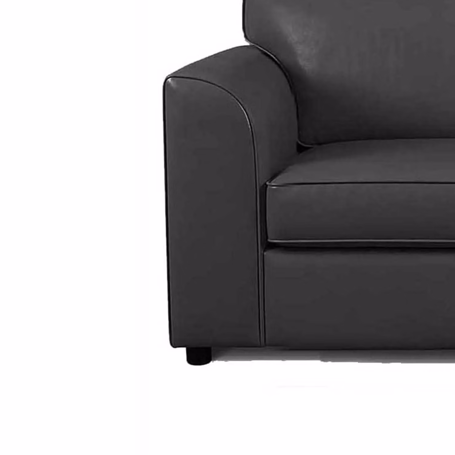 Furnishings For Less UK Danbury 2 Seater Leather Sofa in Black – 2