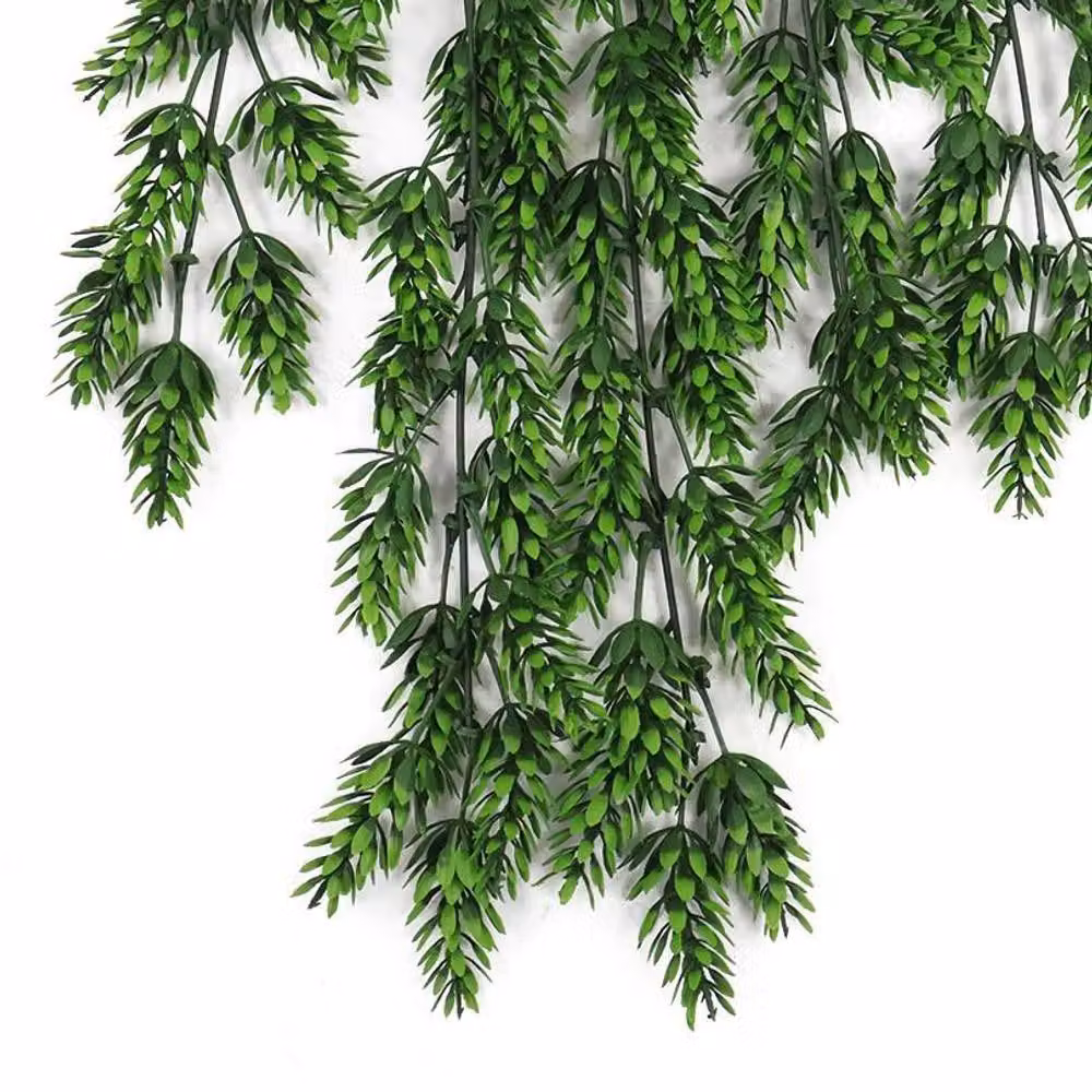 Leaf Artificial Hanging Clustered Fern Plant in Green, 128 cm – 3