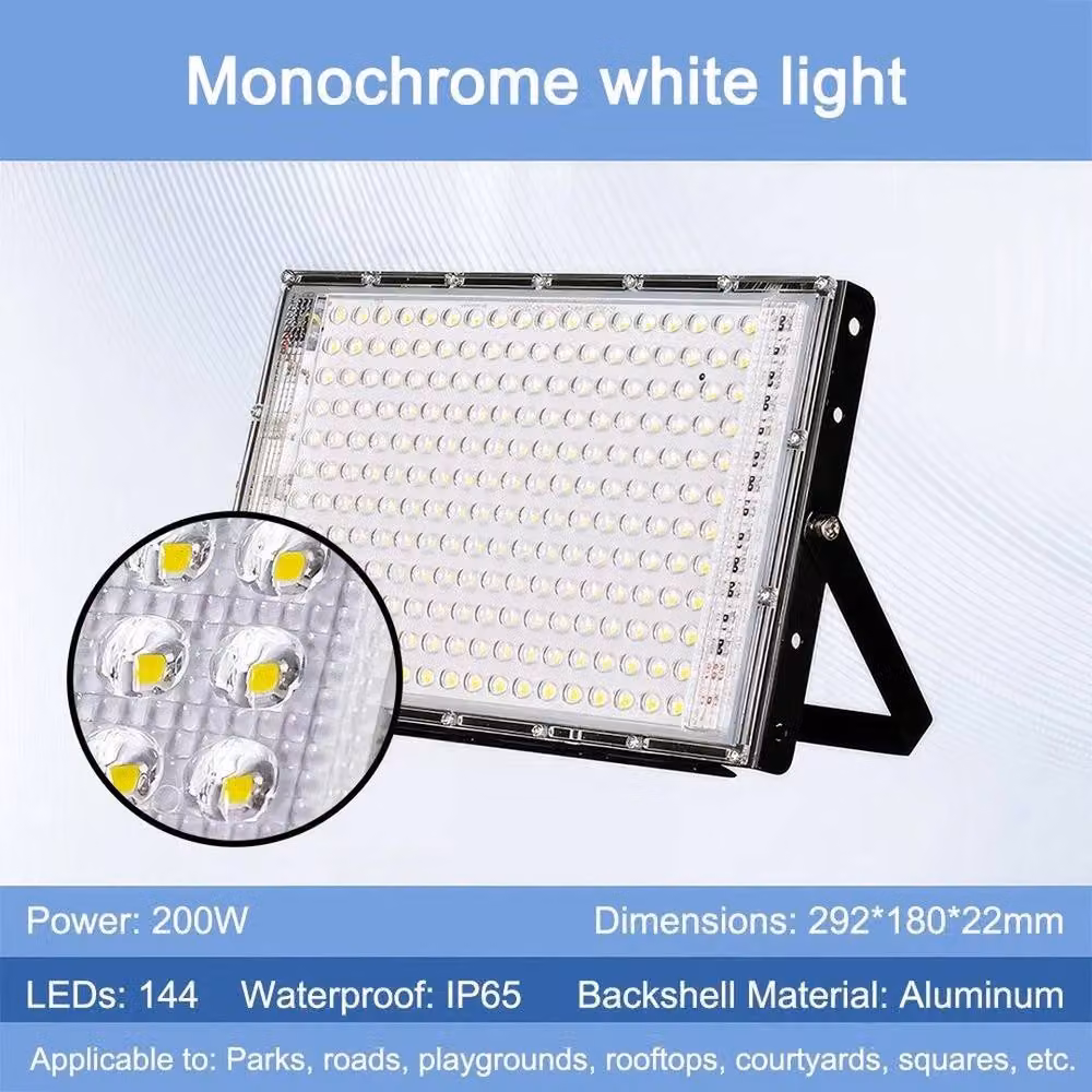 NESTLUNE 200W 144 LED Outdoor Floodlight, 6500K Daylight White, Black – 3