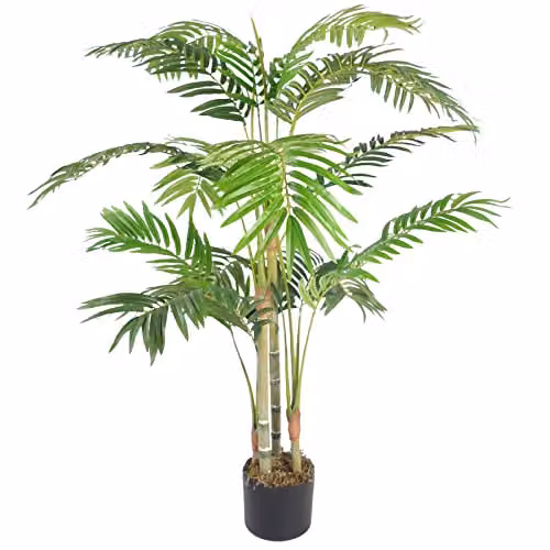 Leaf Premium Artificial Areca Palm Tree in Green, Height: 120 cm