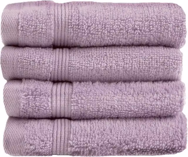 Allure Bath Fashions Luxury Zero Twist Egyptian Cotton Face Cloths, Pack of 4, Purple, W/D/H: 30 x 30 x 30 cm – 1