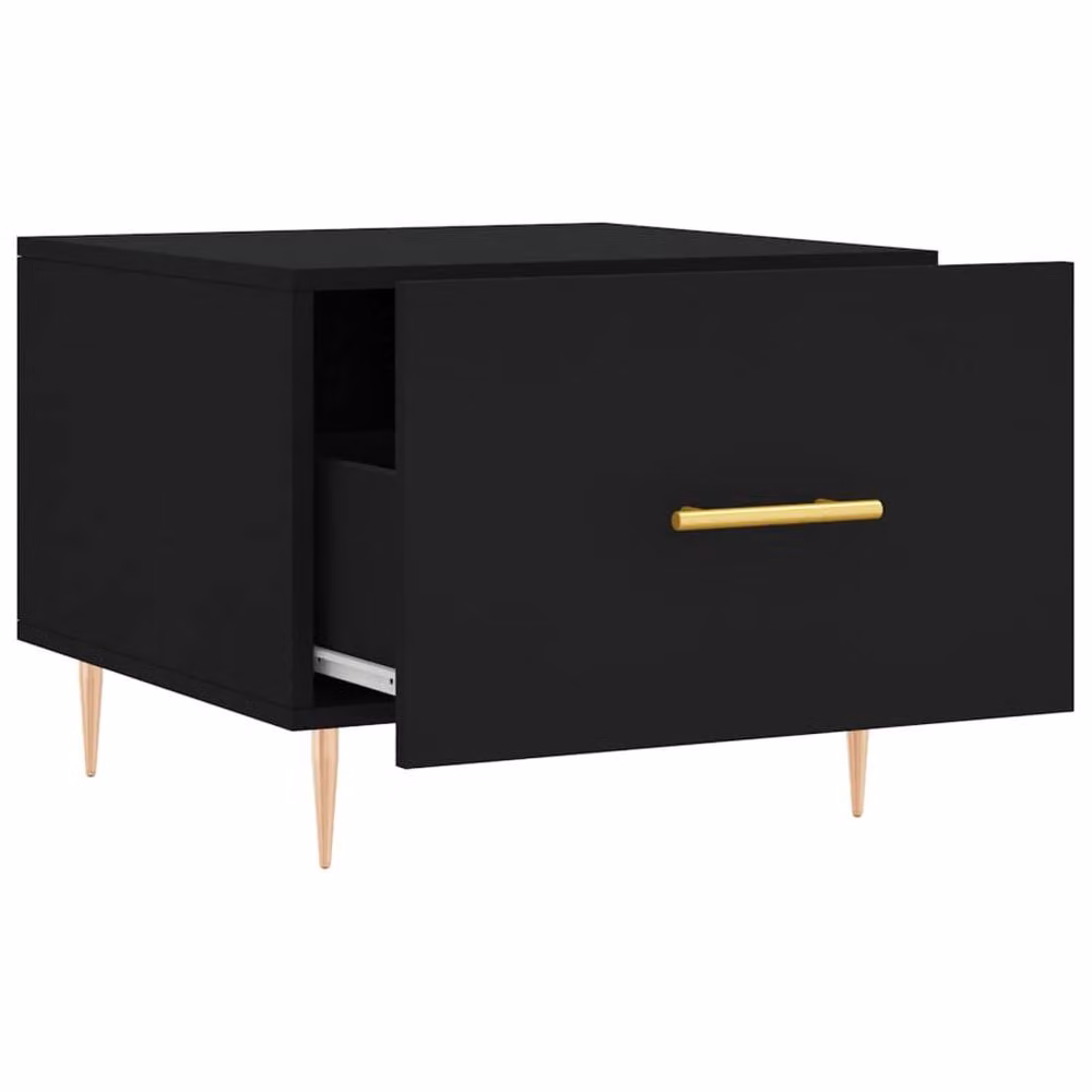 Berkfield Home Black Square Coffee Table W/D/H: 50 x 50 x 40 cm – 4