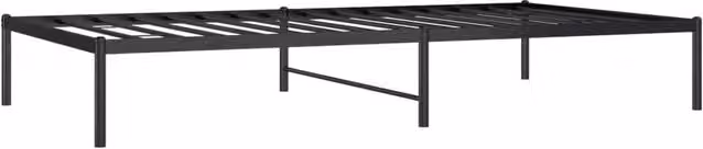 Berkfield Home Metal Bed Frame in Black, W/D/H: 107 x 31 x 207 cm