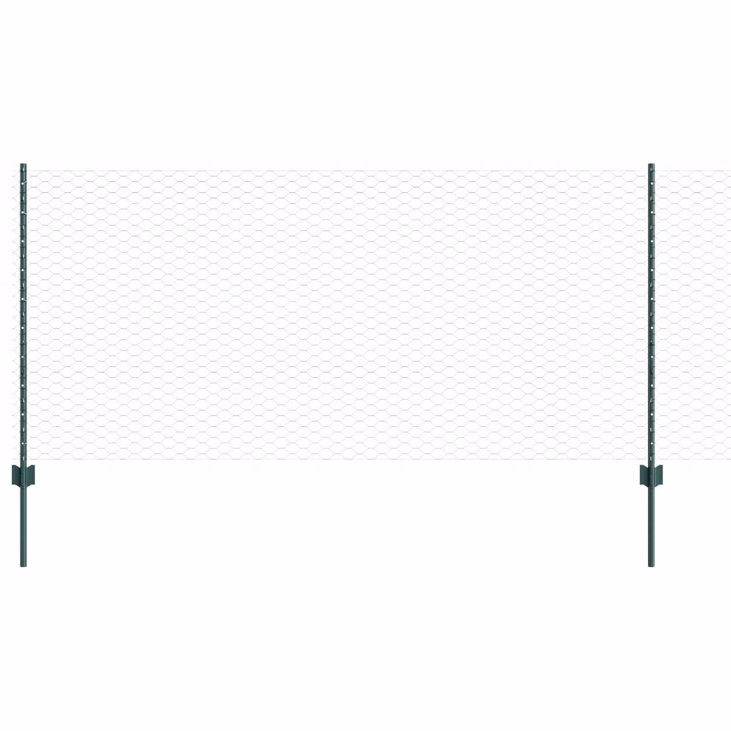 Berkfield Home Green Steel U-Channel Fence Posts, 11 Pieces, Height: 100 cm – 2