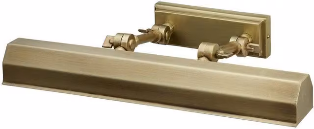 Netlighting Chawton 2 Light Medium Adjustable Picture Wall Light in Brass and Yellow with E14 Base – 1