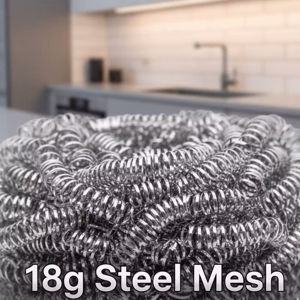 Bedsland DL 6-Pack 18g Stainless Steel Scourers in Silver – 4