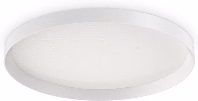 Ideal Lux Fly Round Decorative Flush Ceiling Light, White, Diameter: 60 cm, 4000K