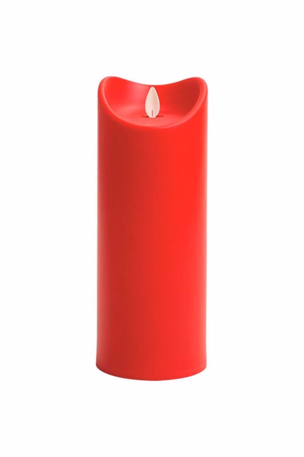 KDMD Red Flickering LED Resin Pillar Candle, Height: 23 cm – 2