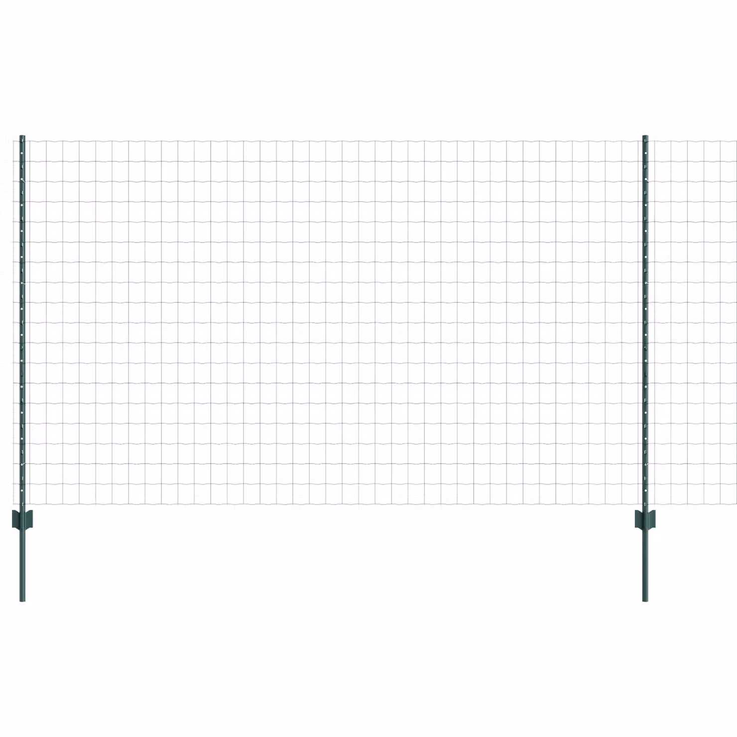Berkfield Home Euro Fence with 5 U Posts, Green Steel, W: 10 m, H: 1.8 m – 2