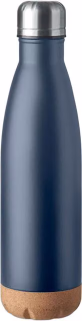 MidOcean Aspen Cork Double Wall 500ml Water Bottle - Blue and Silver