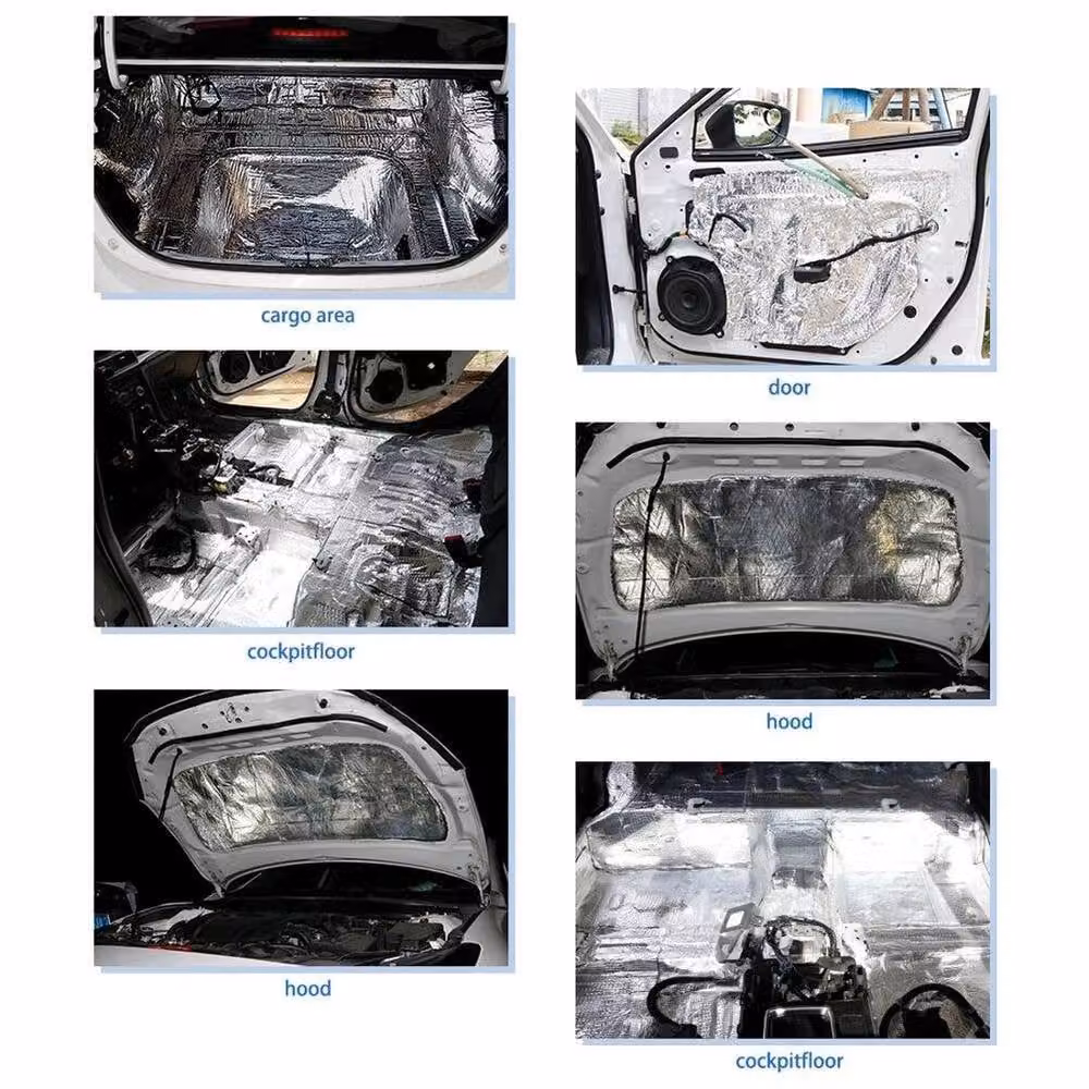NESTLUNE Self-adhesive Aluminum Foil Building and Car Insulation, Silver, W: 100 cm, L: 1000 cm – 4