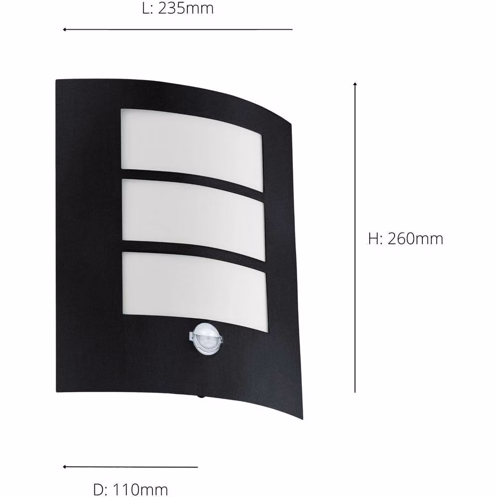 Loops 2 Pack Black Modern Wall Light with Replaceable E27 Bulb – 4