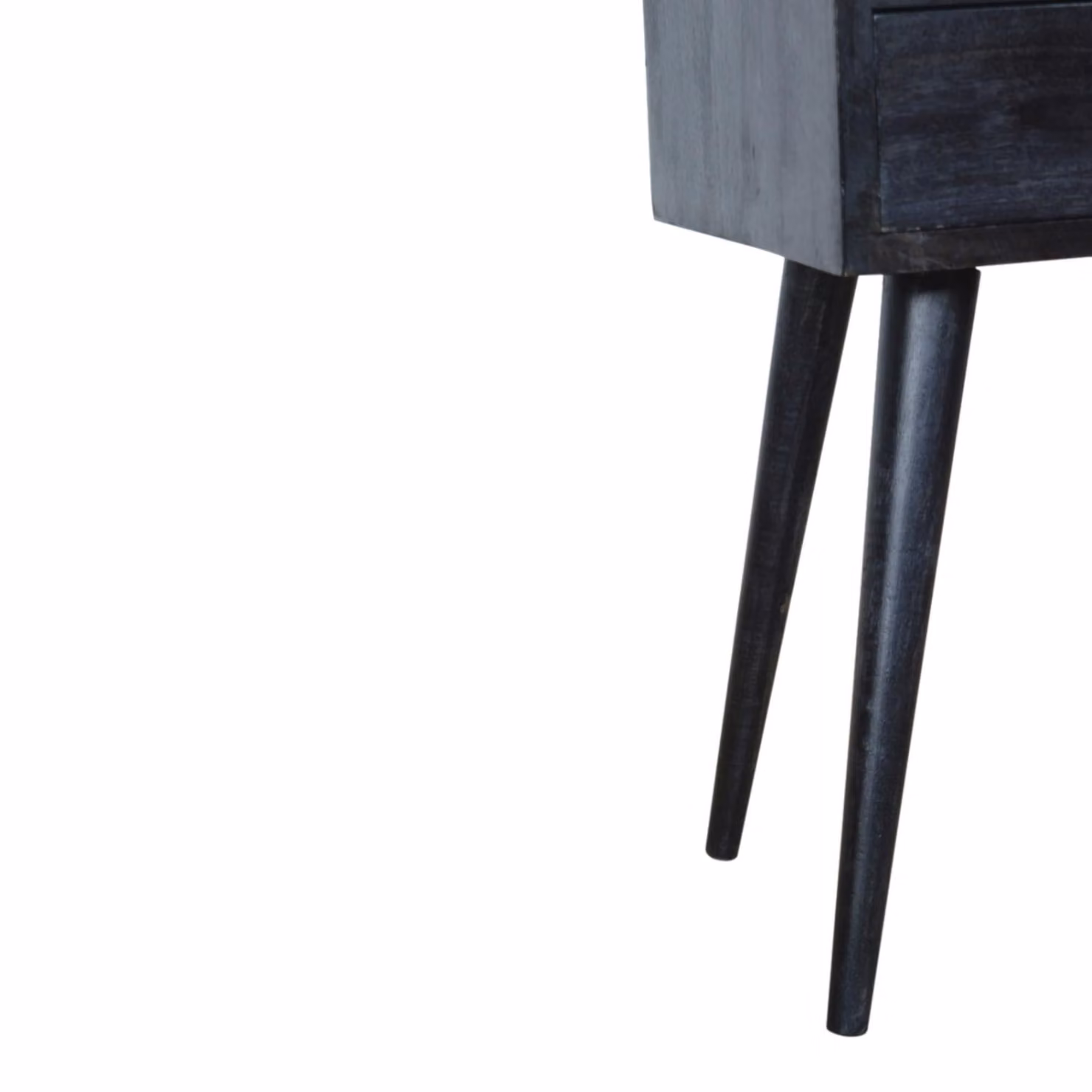 Aosom UK Mini Nightstand with Drawer and Open Shelf in Black, W/D/H: 30 x 30 x 57 cm – 4