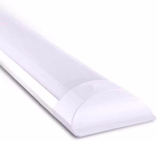 ENER-J 54W Prismatic LED Fittings, 4400 Lumens, 6500K Cool White, Pack of 2, White, Diameter: 25 cm, Height: 19 cm