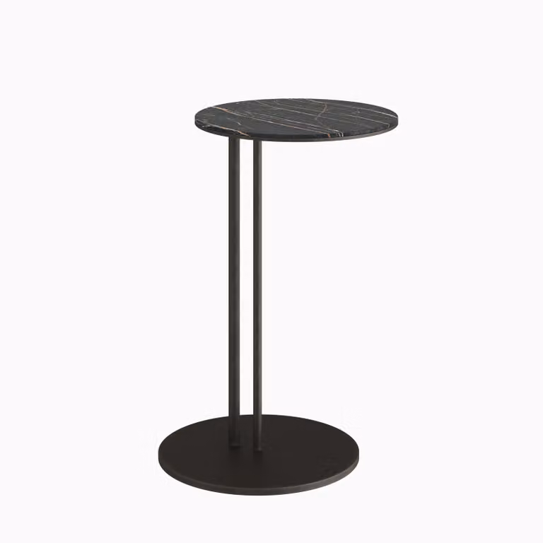 Dome Deco TRENTO M Side Table with Black Marble Top