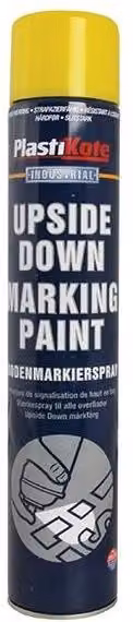 Plastikote Upside Down Marking Paint in Yellow, 750 ml – 1