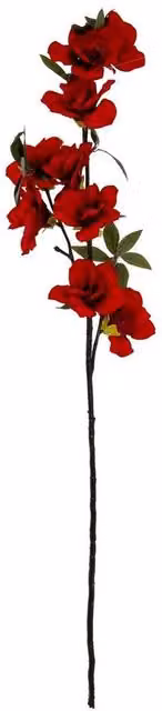 Lemon Pavilion Crimson Bloom Large Red Artificial Flower Spray, W: 11 cm, D: 11 cm, H: 92 cm – 1
