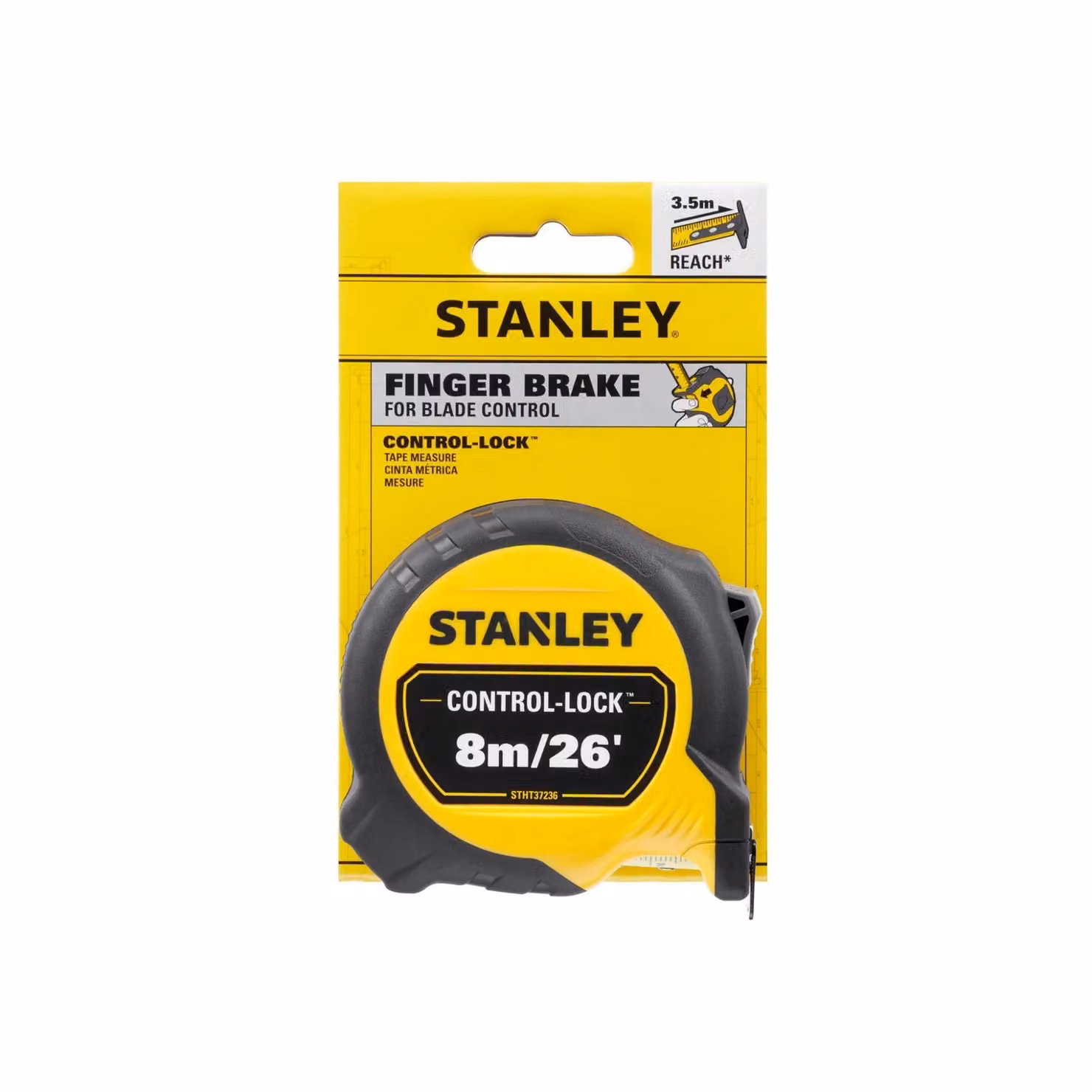 Stanley Control-lock Pocket Tape Measure in Yellow and Multicolour – 2