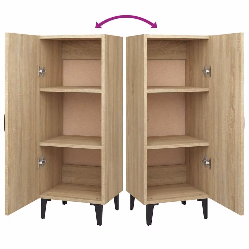 Berkfield Home Sonoma Oak Sideboard in Light Oak, W/D/H: 34.5 x 34 x 90 cm – 3