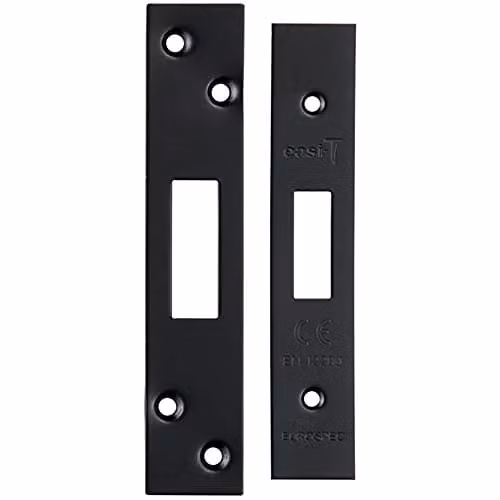 Loops Square Forend Strike and Fixing Pack for Deadlocks in Matt Black