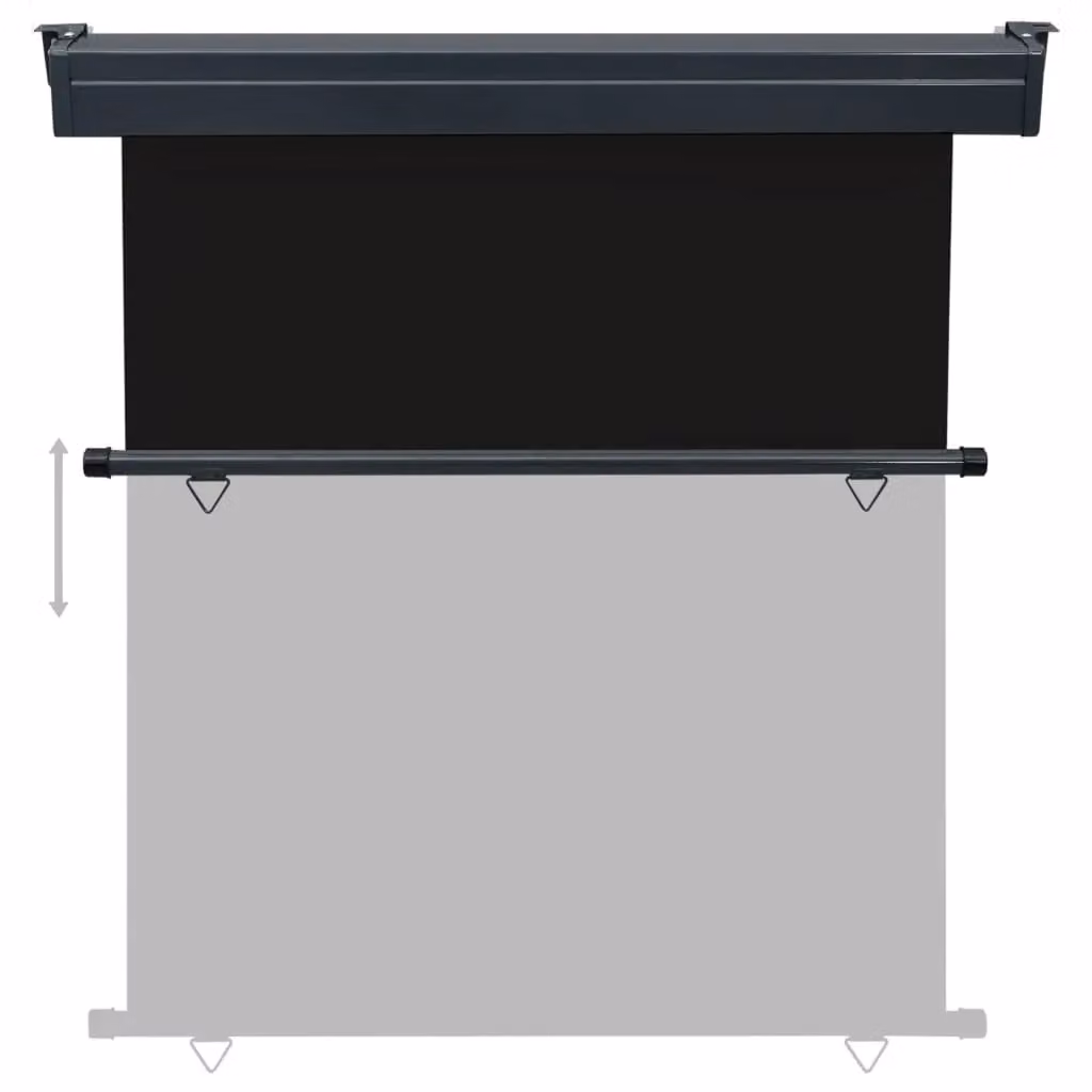 Berkfield Home Balcony Side Awning in Black, W/H: 160 x 250 cm – 3