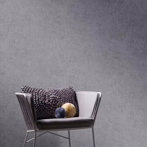 Erismann Non-Woven Vinyl Wallpaper in Plain Concrete Industrial Grey Look