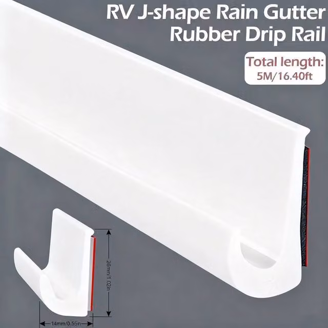 NESTLUNE Drip Stop Door Gutter Rain Deflector, White, W: 100 cm, H: 40 cm – 1