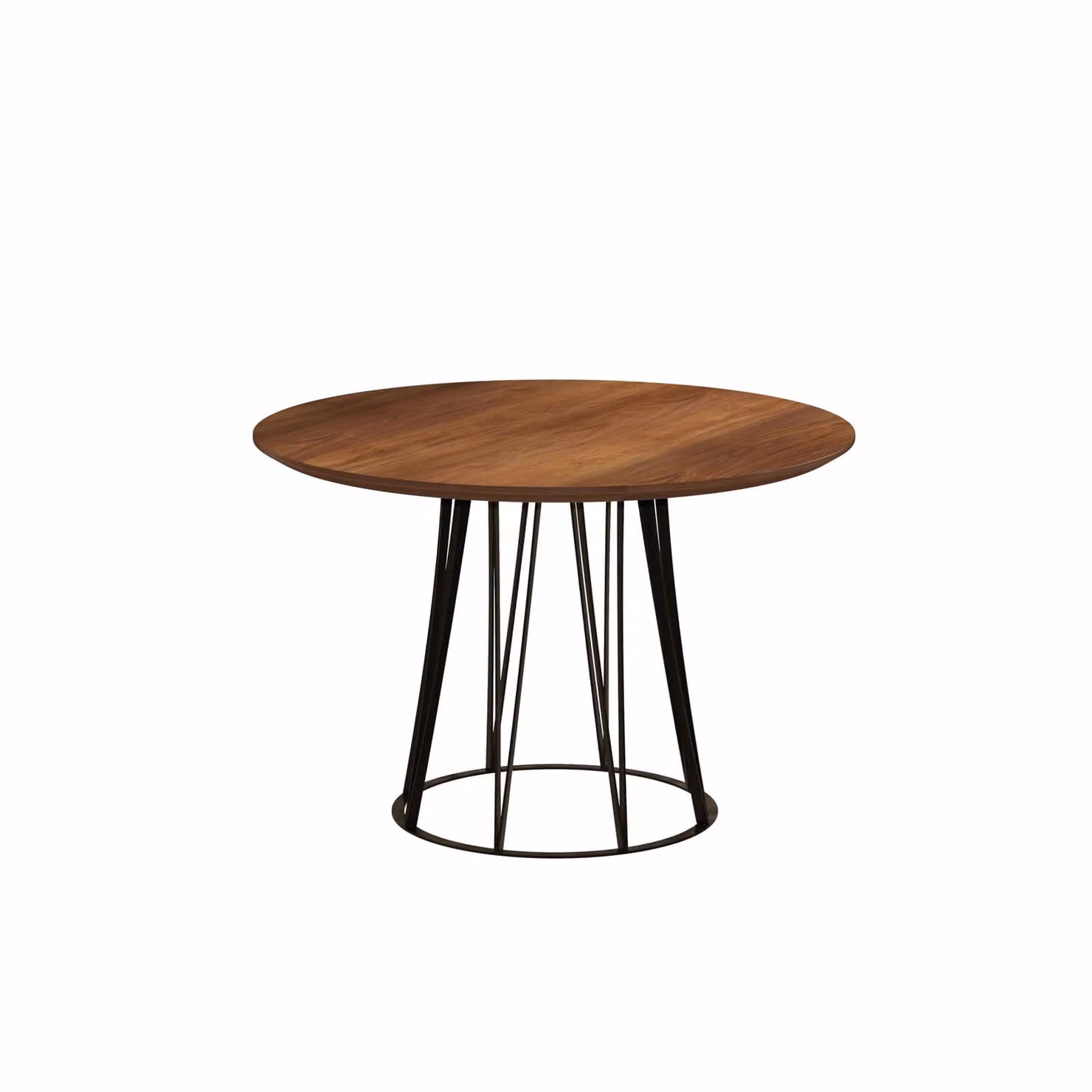 Dome Deco Boston Round Wooden Dining Table in Brown
