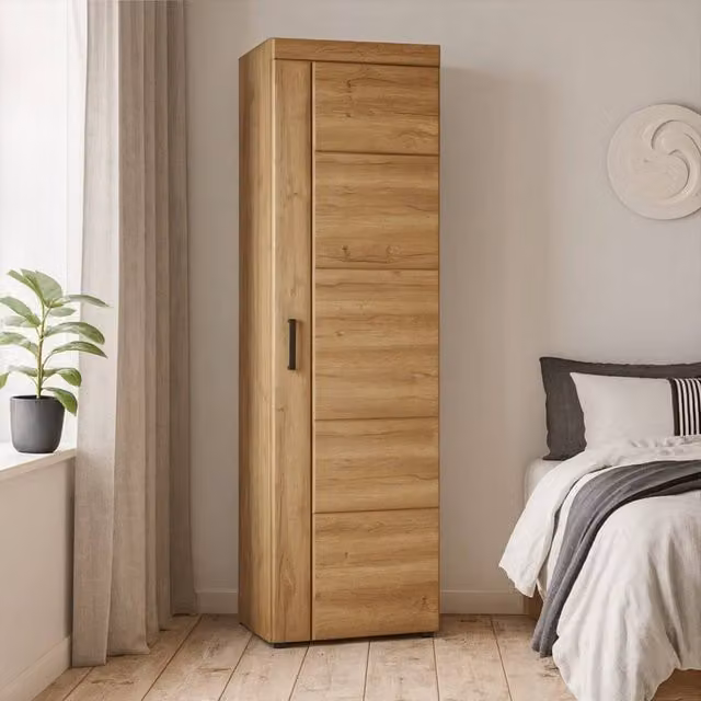 Wyld Haus Cortina Tall Cupboard in Grandson Oak Natural, H 195.0 x W 57.8 x D 37.4 cm – 1