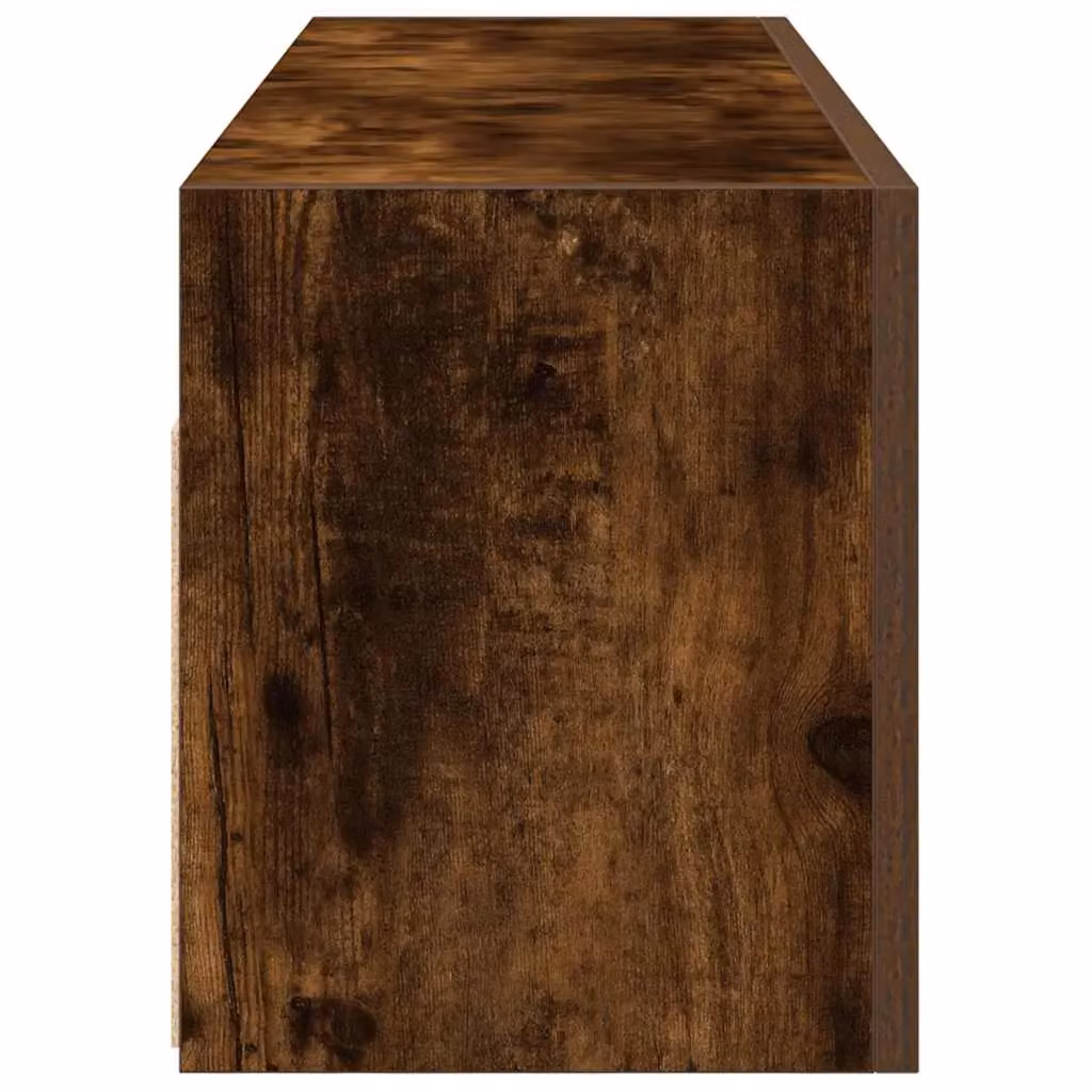 Berkfield Home Smoked Oak Bathroom Wall Cabinet, Brown, W: 100 cm, D: 25 cm, H: 30 cm – 4