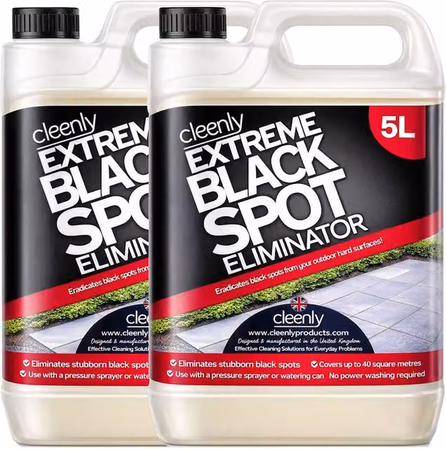 Cleenly Black Spot Destroyer for Patios, Paving and Drives, Clear, 2 Pack – 1