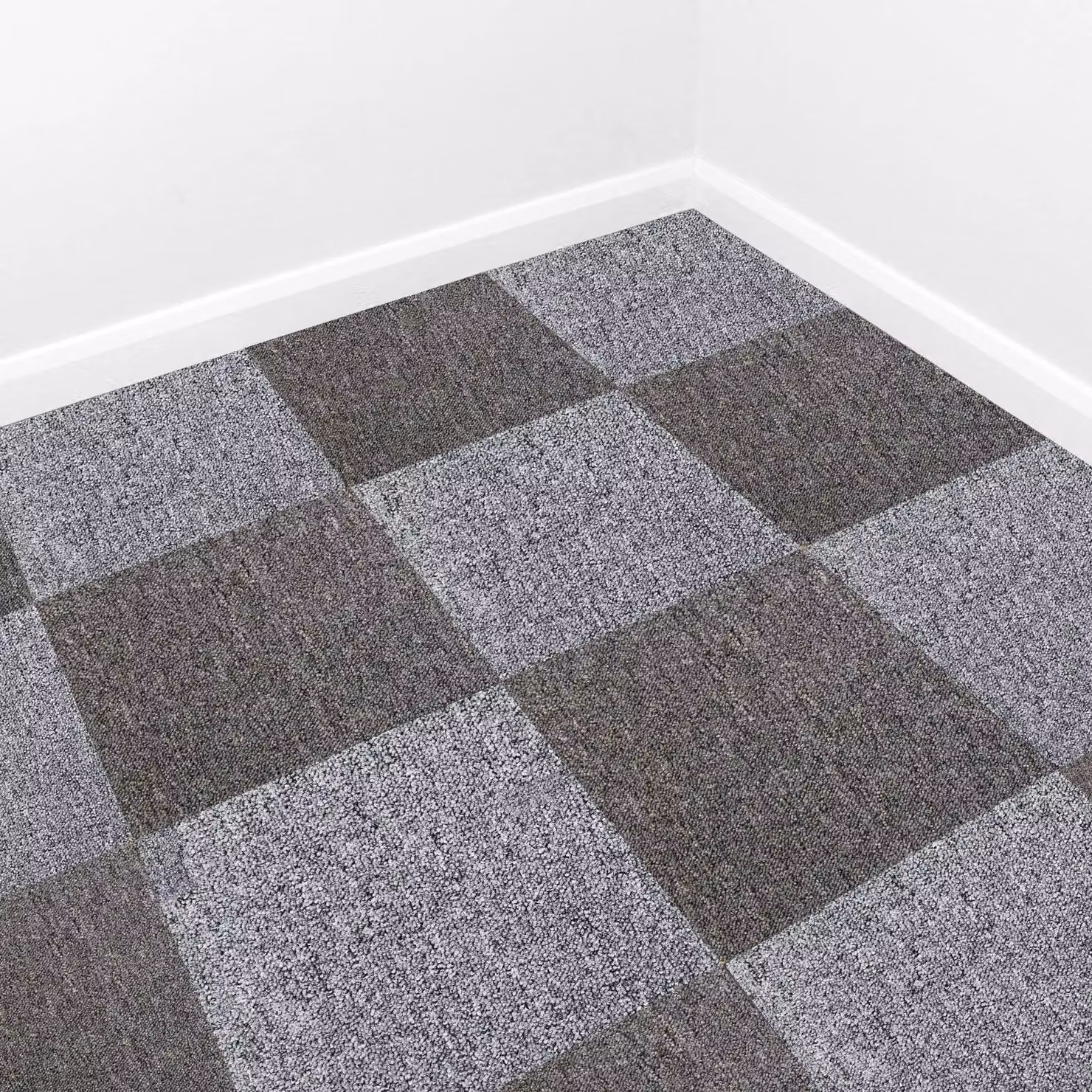Monstershop 40 Carpet Tiles in Platinum Grey, 10m2 – 5